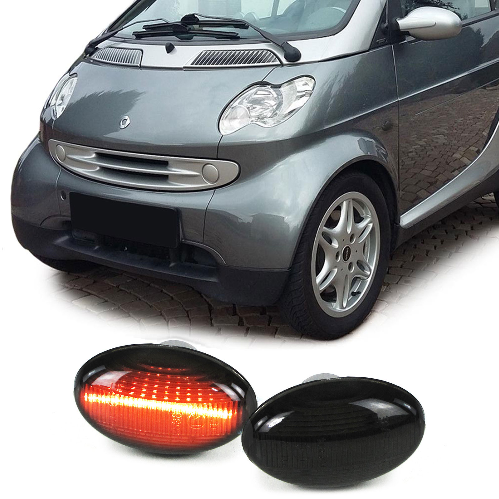 Turn signals Mercedes W168 97-04 / Smart LED black