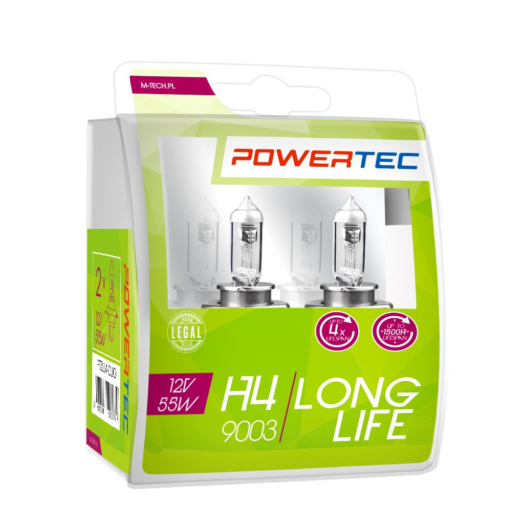 Mtech Powertec SuperWhite H4 bulb 12V DUO