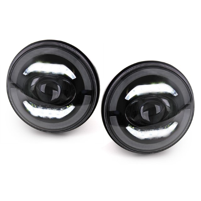Headlights VW Golf I / II / Beetle / Jeep Wrangler / Defender Full LED HQ