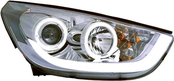 Headlights Hyundai iX35 10->> clear/chome