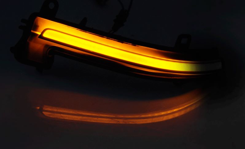 Mirror Turn Signal Lights BMW 2-Series F45 F46 13-18 X1 F48 Black LED SEQ Dynamic