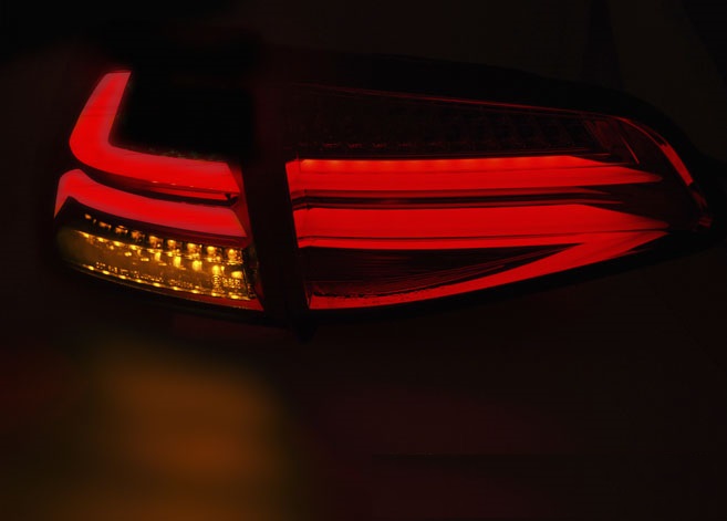 Tail Lights VW Golf VII Smoke LED Tube Set of LED Tail Lights