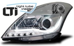 Headlights Suzuki Swift 10- Tube Light LED Chrome