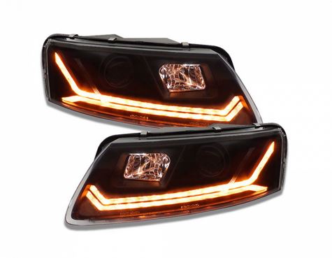 Headlights Audi A6 4F 09-11 Tube Dynamic LED black xenon