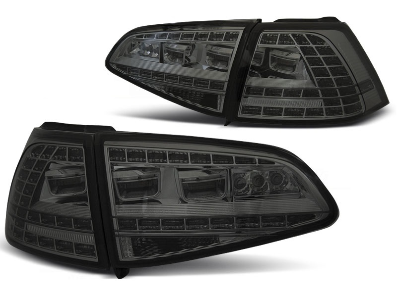 Tail Lights VW Golf VII LED with Dynamic Turn Signals Smoke