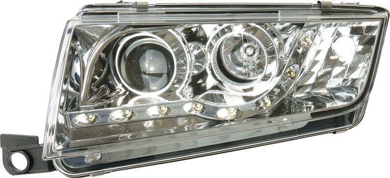 Headlights Skoda Fabia 00-04 Dayline Devil Eyes Chrome