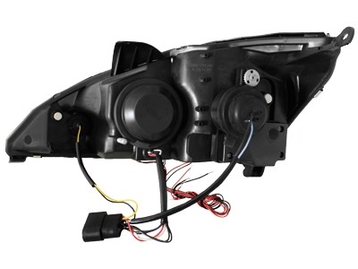 Headlights Ford Focus 01-04 Angel Eyes Black