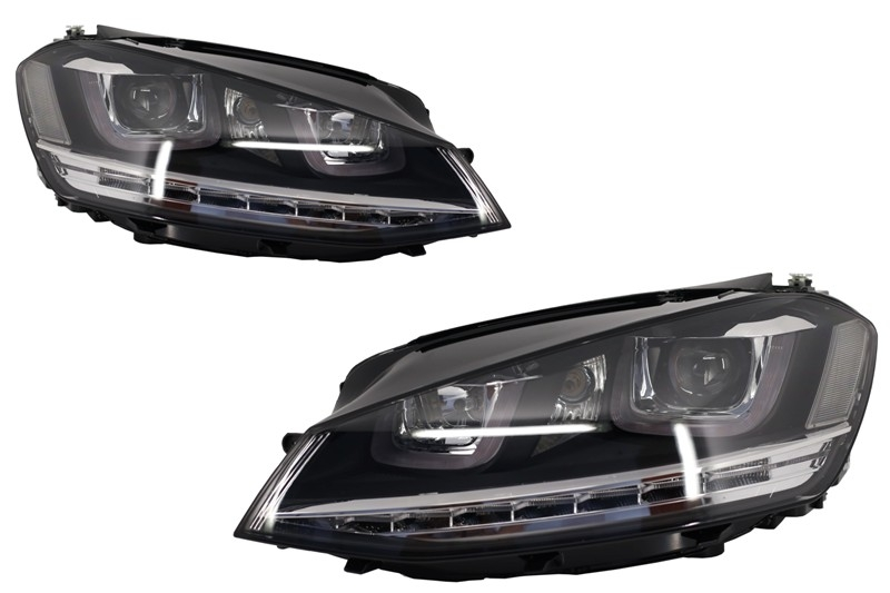 Headlights VW Golf VII LED Daytime Running Lights 12- R-Line Chrome (Dynamic)