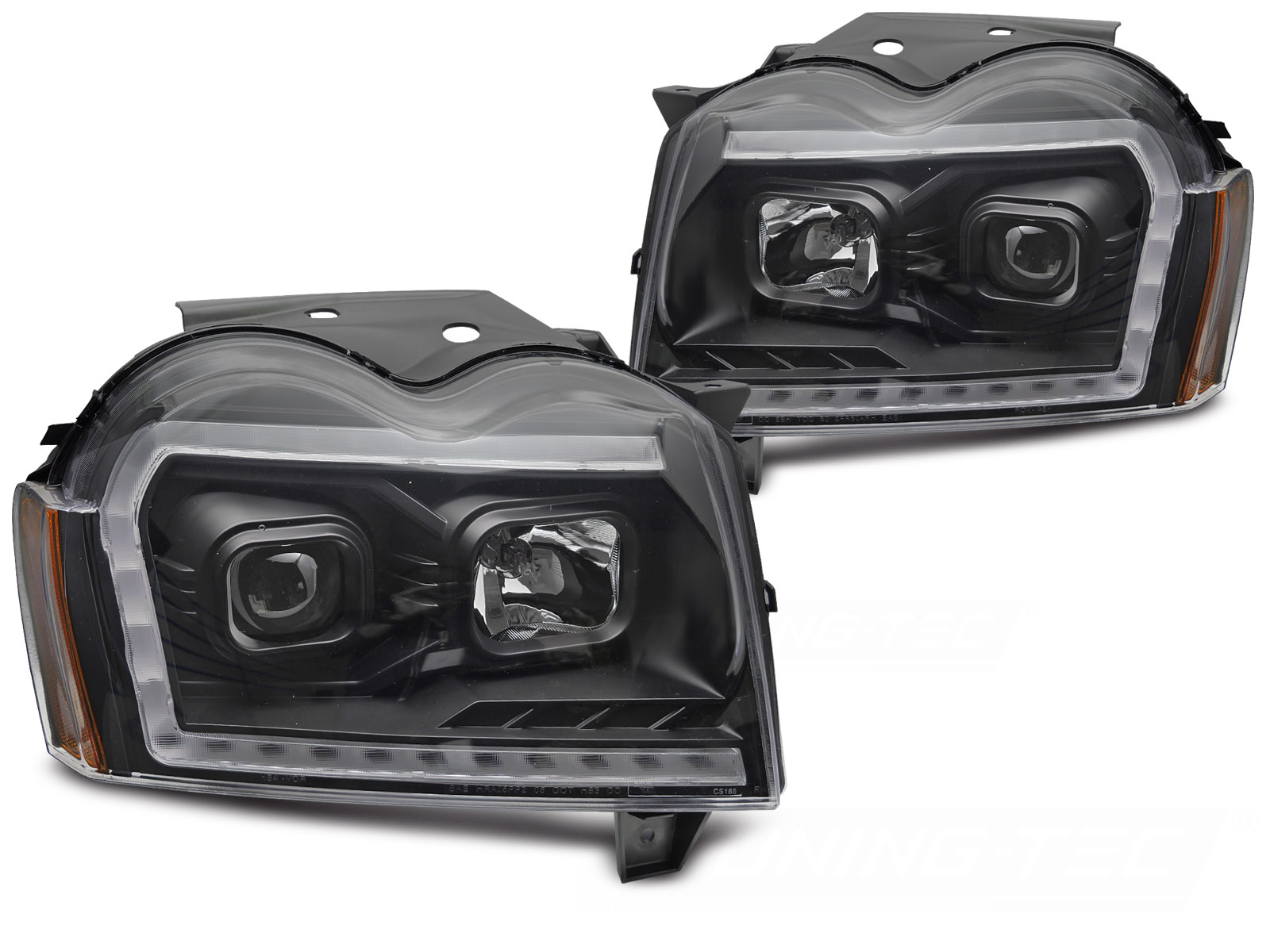 Headlights Jeep Grand Cherokee 2005-2008 Tube Black
