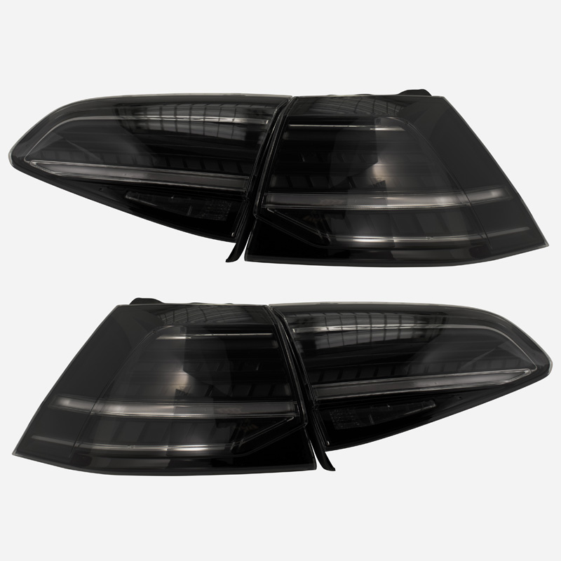 Set LED Tail Lights  Volkswagen Golf VII 2012-2017 & Facelift (7.5) 2017- excl. Variant - Black - incl. Dynamic Running Light