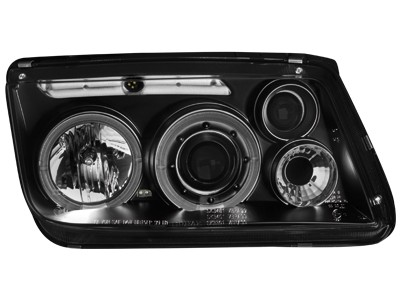 Headlights VW Bora Angel Eyes Black