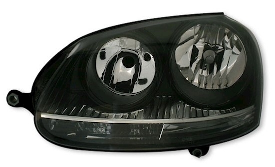 Headlights VW Golf V Black/Clear Electric