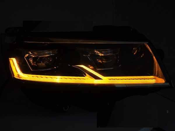 Headlights VW T6.1 Multivan/Transporter FULL LED Dynamic Tube Black