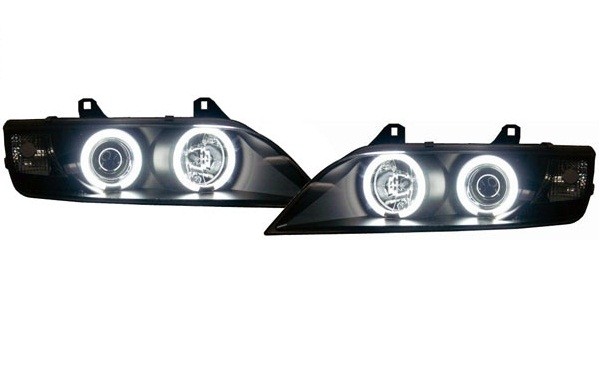 Headlights BMW Z3 Angel Eyes Ice black CCFL