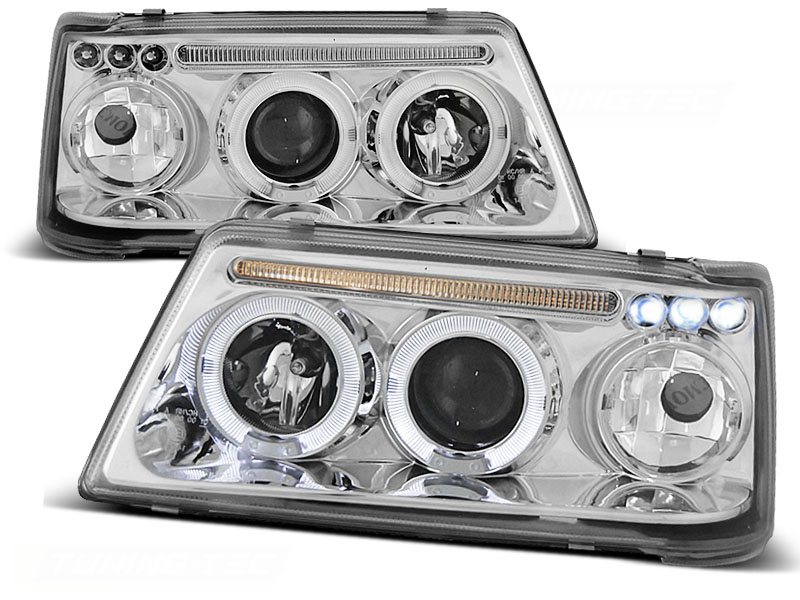 Headlights Peugeot 205 Angel Eyes Chrome
