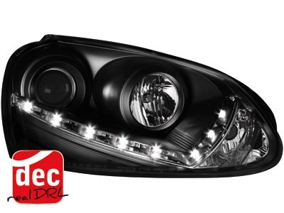 Headlights VW Golf V 03-09 Devil Eyes Dlite LED Black