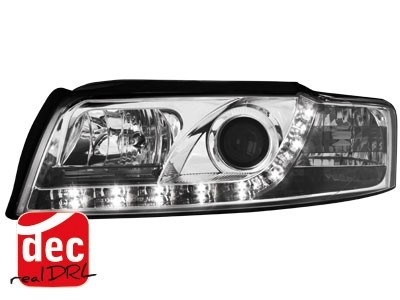 Headlights Audi A4 8E 01-04 Devil Eyes Dlite Chrome