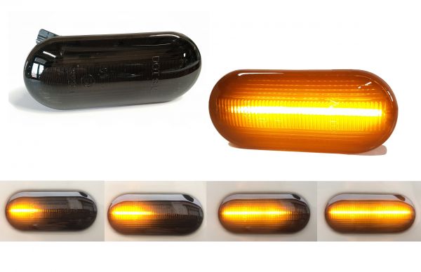 LED Side Indicators Tube Dynamic VW/Seat Black