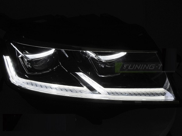 Headlights VW T6.1 Multivan/Transporter FULL LED Dynamic Tube Black