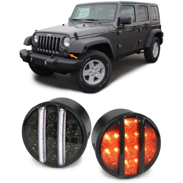 Turn Signals JEEP Wrangler JK TJ LJ (2007-2017) FULL LED DRL