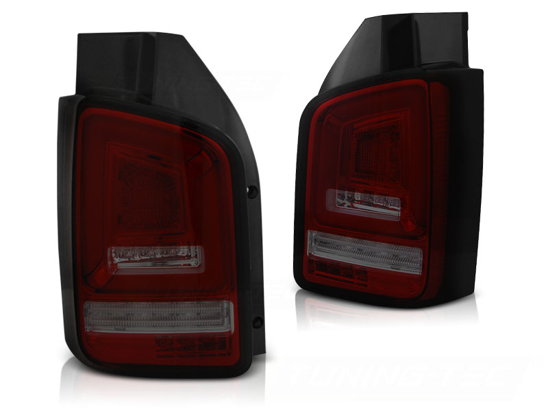 Taillights VW Transporter T5 10-15 LED Tube Dynamic Red Smoke