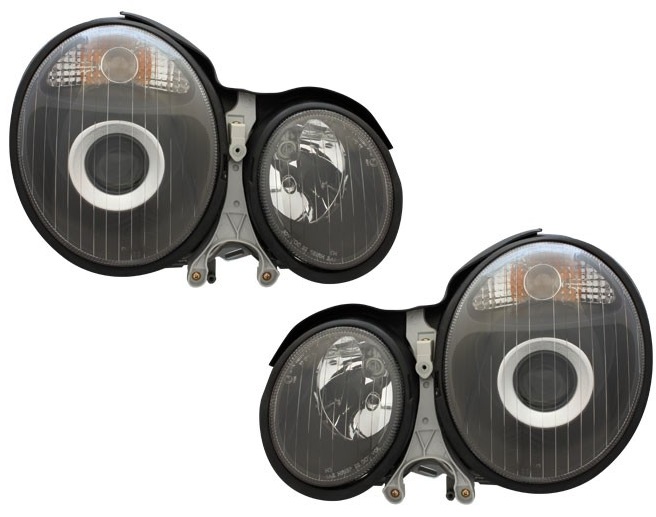 Headlights Mercedes E-Class W210 99-01 Black