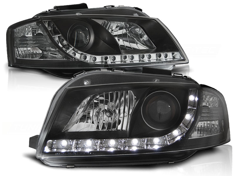 Headlights Audi A3 8P LED Devil Eyes DRL look black