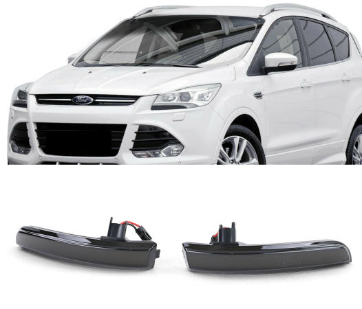 Mirror Turn Signal Lights Ford Escape 3, Ecosport, Kuga 2 Dynamic LED Black
