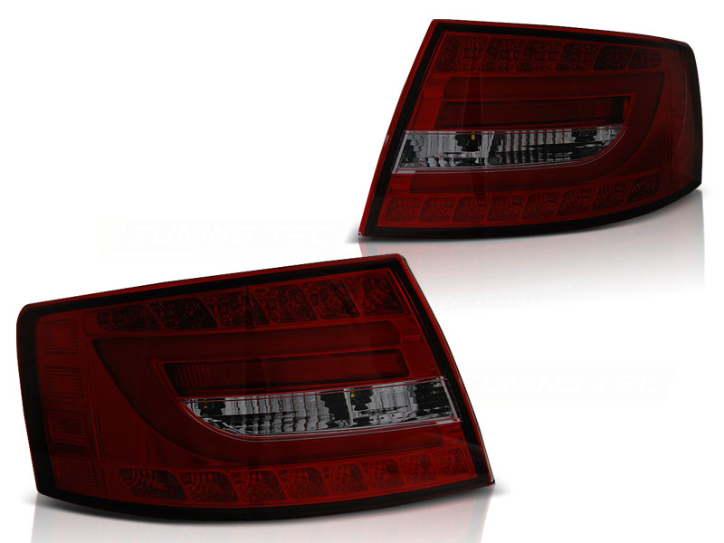 Taillights Audi A6 4F Sedan Tube LED Red/Smoke