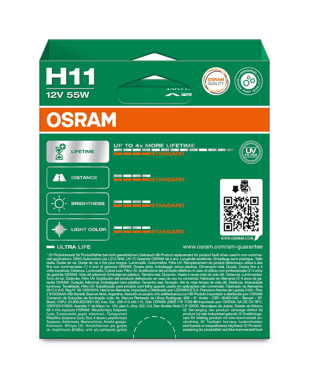 Osram Cool Blue Intense H11 12V 55W 2pcs/box Xenon Look