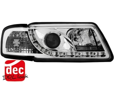 Headlights Audi A3 8L LED Devil Eyes Dayline Chrome