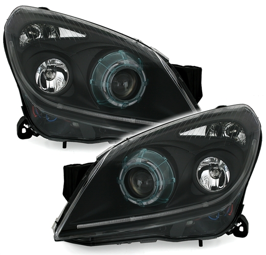 Headlights Opel Astra H Tube Eye black