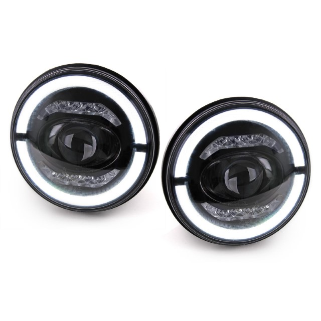 Headlights VW Golf I / II / Beetle / Jeep Wrangler / Defender Full LED HQ