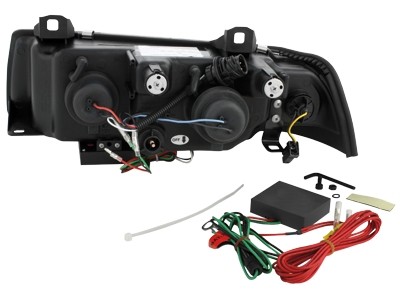 Headlights BMW E36 Coupe/Cabrio 92-98 Devil Eyes Dlite LED Black