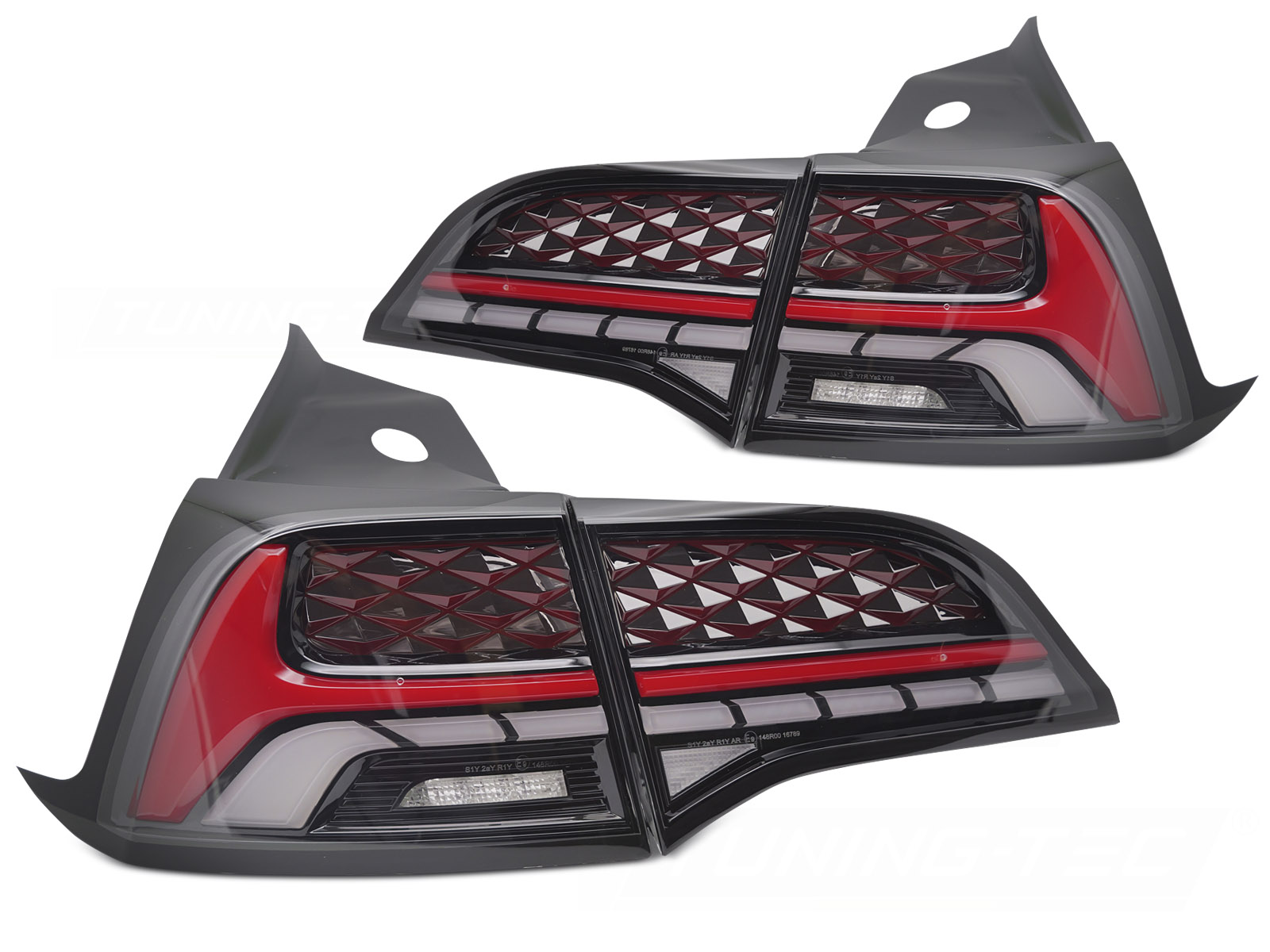 Taillights Tesla Model 3 LED Tube red/smoke
