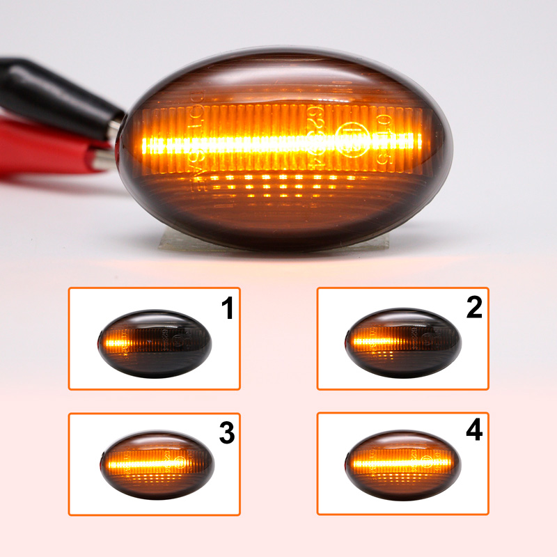 Satz LED Seitenblinker passend für Mercedes A-Klasse W168 / Vito W639 / Vito W447 / Citan W415 - Smoke - inkl. dynamischem Lauflicht
