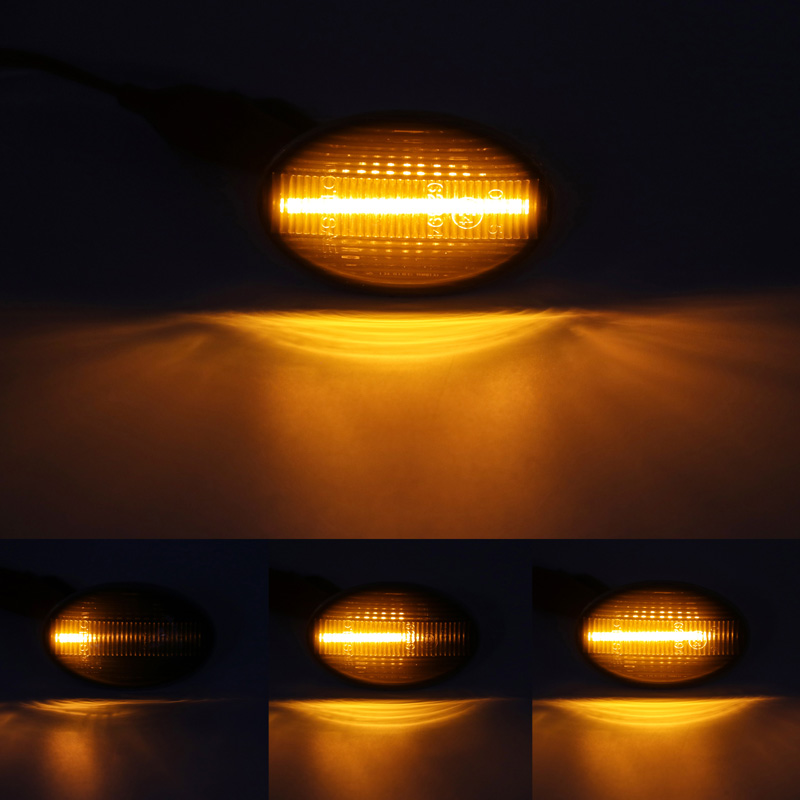 Satz LED Seitenblinker passend für Mercedes A-Klasse W168 / Vito W639 / Vito W447 / Citan W415 - Smoke - inkl. dynamischem Lauflicht