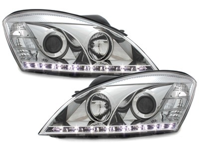 Headlights Kia CEED 06-09 DRL Look Chrome