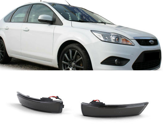 Mirror Turn Signal Lights Ford Focus 2 3 from 2004, Mondeo 4 07-15 Dynamic LED Black