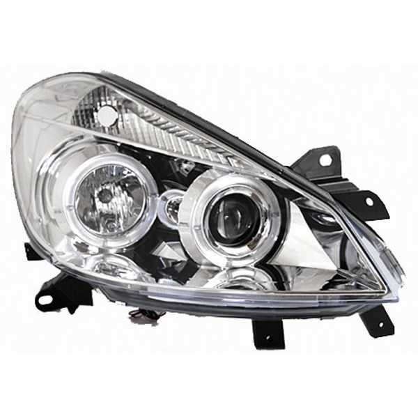 Headlights Renault Clio 3 05-.. Angel Eyes chrome