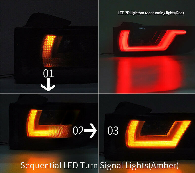 **Rear Lights for Range Rover Evoque Red/Smoke Tube Dynamic (2001-2018)**