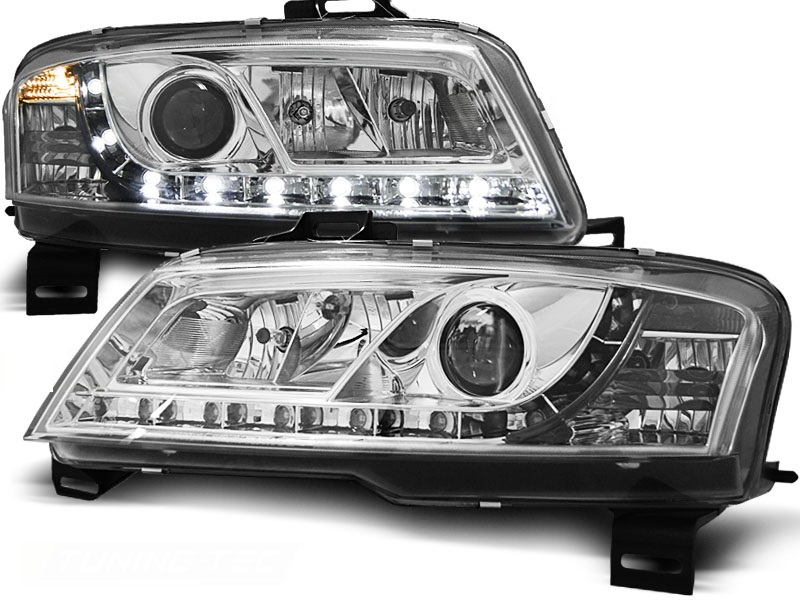 Headlights Fiat Stilo 3drs 01-08 Devil Eyes Dlite LED Chr
