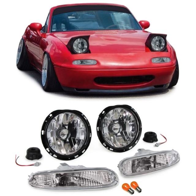 Mazda MX-5 NA 90-98 Angel Eye Headlights incl. Turn Signals