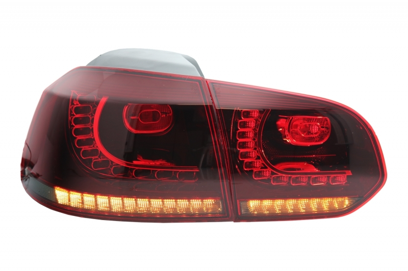Taillights led VW Golf VI 10/08- R-look Dynamic red/Smoke
