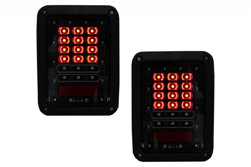 Taillights Jeep Wrangler JK (2007-2017) Black