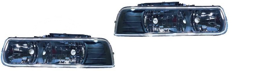 Headlights Chevrolet Silverado 99-02 black