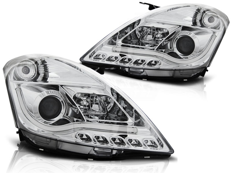 Headlights Suzuki Swift 10- Tube Light LED Chrome