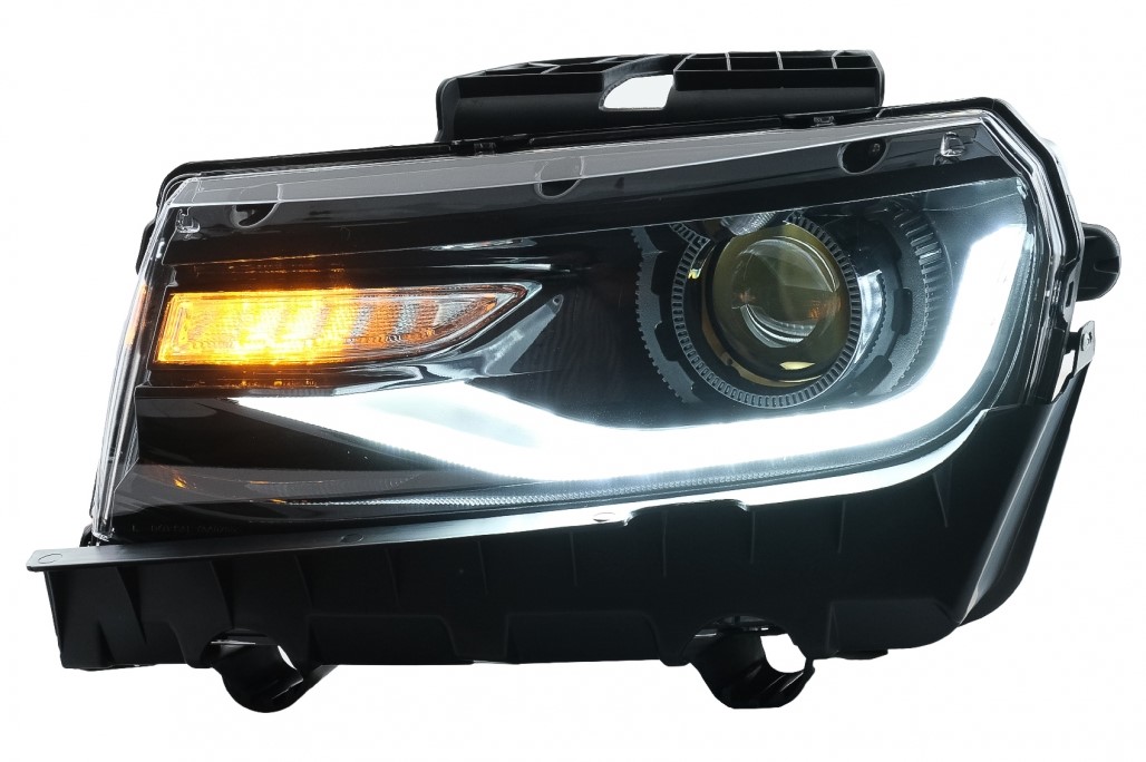Headlights LED DRL Chevrolet Camaro Mk5 Facelift (2014-2015) Sequential Dynamic Conversion to 2016+ Look