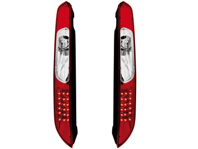 Taillights Ford Focus 04-.. 5 drs. LED Red/Clear