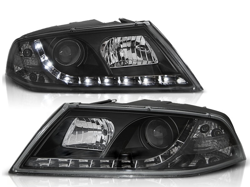 Headlights Skoda Octavia 05-09 Dayline Devil Eyes Black